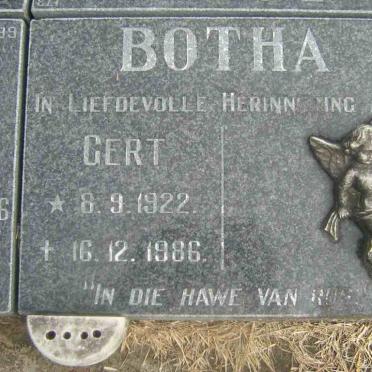 BOTHA Gert 1922-1986