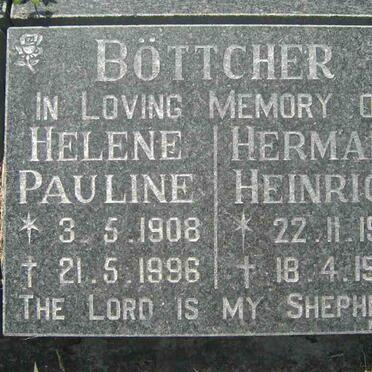 BÖTTCHER Hermann Heinrich 1903-1986 &amp; Helene Pauline 1908-1996