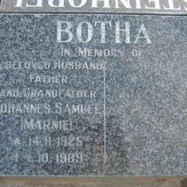 BOTHA Johannes Samuel 1925-1989