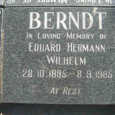 BERNDT Eduard Hermann Wilhelm 1895-1985