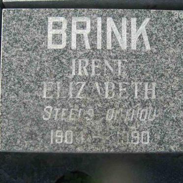 BRINK Irene Elizabeth 1904-1990