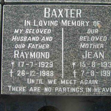 BAXTER Raymond 1929-1988 &amp; Jean 1933-1999