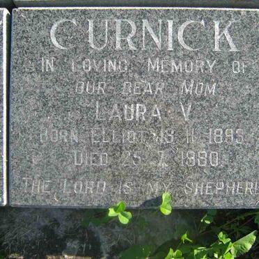CURNICK Laura V. nee ELLIOT 1893-1980