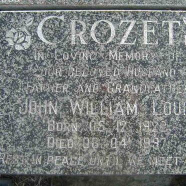 CROZET John William Louis 1922-1997
