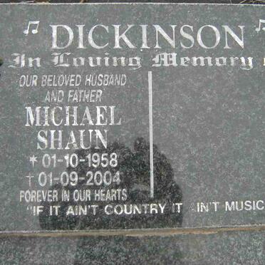 DICKINSON Michael Shaun 1958-2004