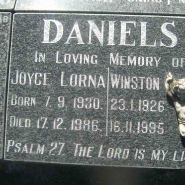 DANIELS  Winstone 1926-1995 &amp; Joyce Lorna 1930-1986