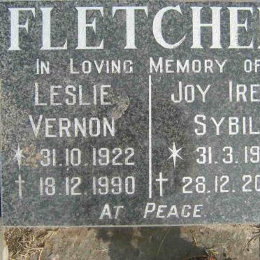 FLETCHER Leslie Vernon 1922-1990 &amp; Joy Irene Sybil 1923-2003