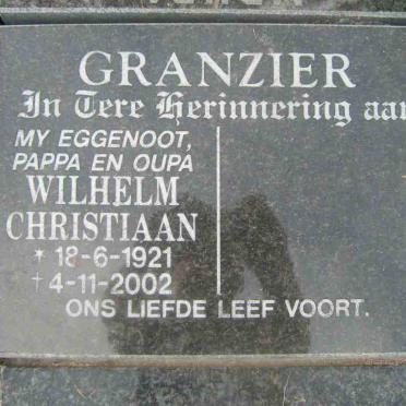 GRANZIER Wilhelm Christiaan 1921-2002