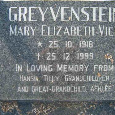 GREYVENSTEIN Mary Elizabeth Vice 1918-1999