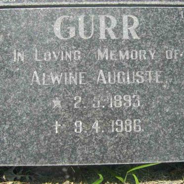 GURR Alwine Auguste 1893-1986