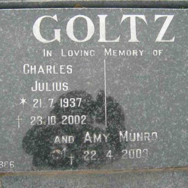 GOLTZ Charles Julius 1937-2002  :: GOLTZ Amy Munro 2003-2003