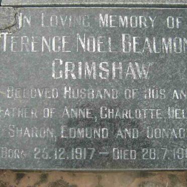 GRIMSHAW Terence Noel Beaumont 1917-1980