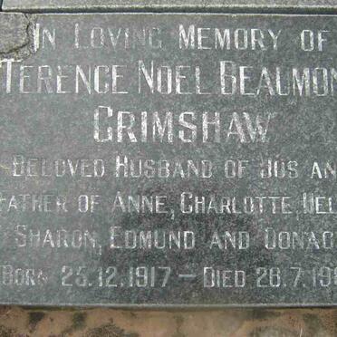 GRIMSHAW Terence Noel Beaumont 1917-1980