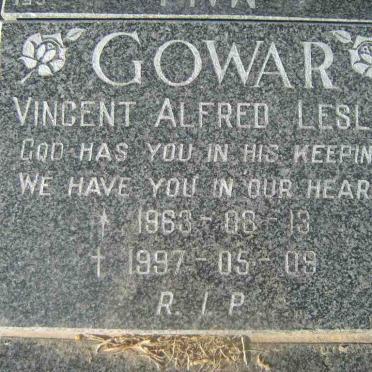 GOWAR Vincent Alfred Leslie 1963-1997