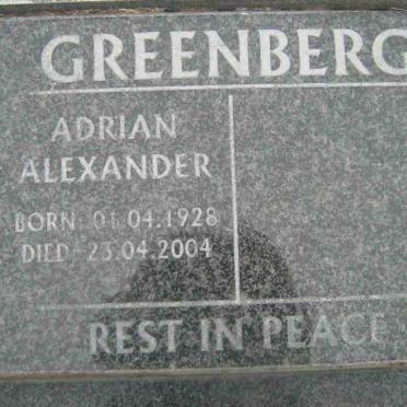 GREENBERG Adrian Alexander 1928-2004
