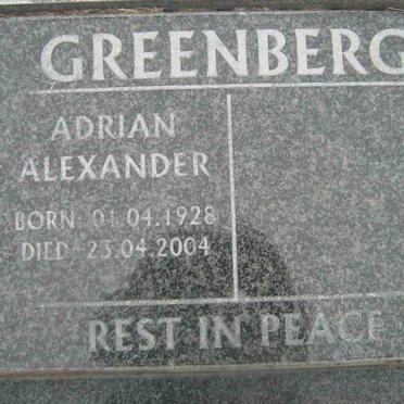 GREENBERG Adrian Alexander 1928-2004