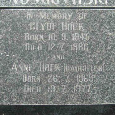 HOEK Clyde 1945-1986 :: HOEK Anne 1969-1977