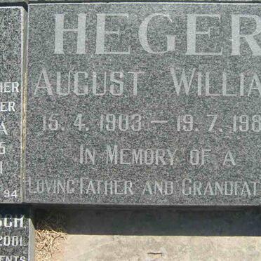 HEGER August William 1903-1984