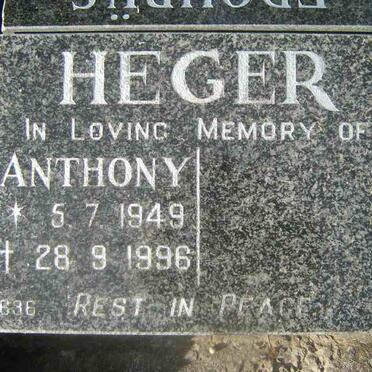 HEGER Anthony 1949-1996