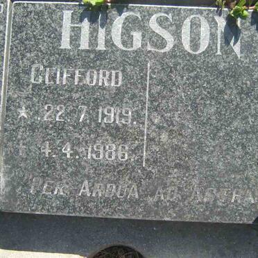 HIGSON Clifford 1919-1986