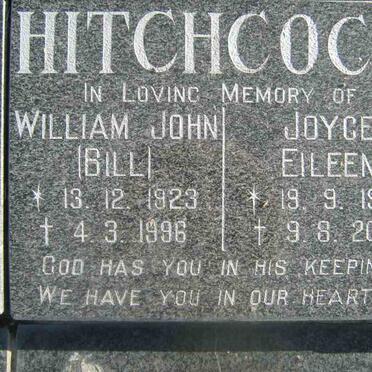 HITCHCOCK William John1923-1998 &amp; Joyce Eileen 1925-2000