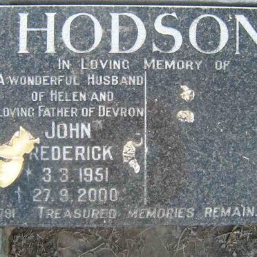 HODSON John Rederick 1951-2000