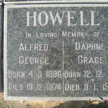 HOWELL Alfred George 1896-1974 &amp; Daphne Grace 1911-1975