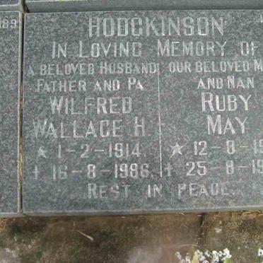 HODGKINSON Wilfred Wallace H. 1914-1986 &amp; Ruby May 1916-1994
