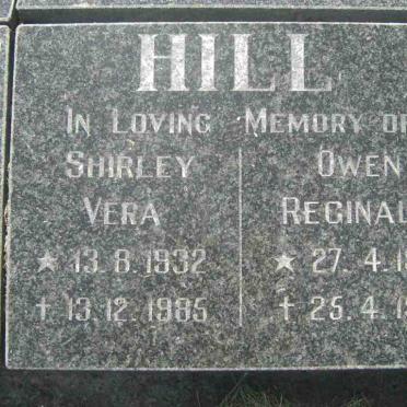 HILL Owen Reginald 1929-1997 &amp; Shirley Vera 1932-1985