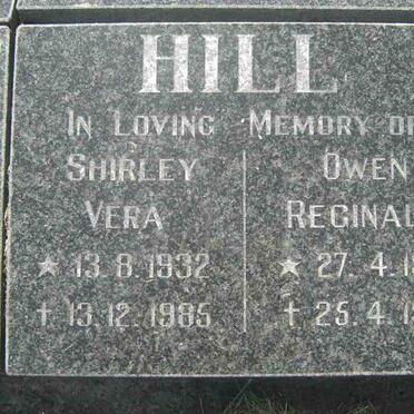 HILL Owen Reginald 1929-1997 &amp; Shirley Vera 1932-1985