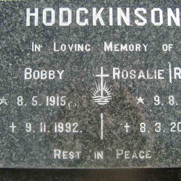 HODGKINSON Bobby 1915-1992 &amp; Rosalie 1928-2006