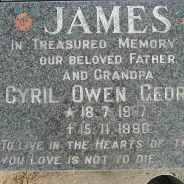 JAMES Cyril Owen George 1937-1990