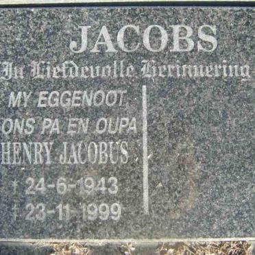 JACOBS Henry Jacobus 1943-1999