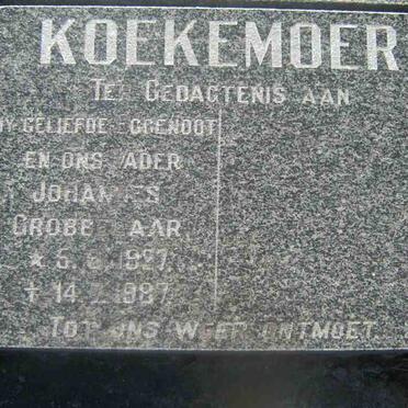 KOEKEMOER Johannes 1927-1987