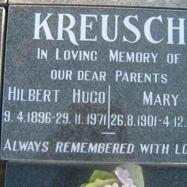 KREUSCH Hilbert Hugo 1896-1971 &amp; Mary 1901-1986