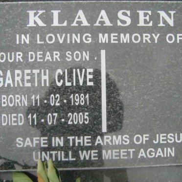 KLAASEN Gareth Clive 1981-2005