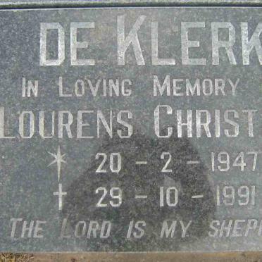 KLERK Lourens Christian, de 1947-1991