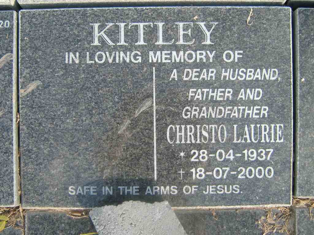 KITLEY Christo Laurie 1937-2000