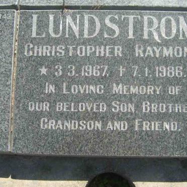 LUNDSTROM Christopher Raymond 1967-1986