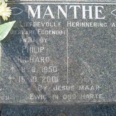 MANTHE Philip Richard 1950-2001