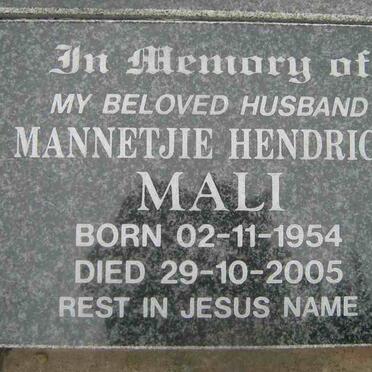 MALI Mannetjie Hendrick 1954-2005