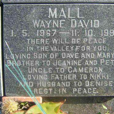 MALL Wayne David 1967-1996