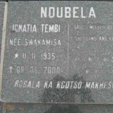 NOUBELA Ignatia Tembi nee SWAKAMISA 1935-2000