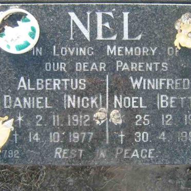 NEL Albertus Daniel 1912-1977 &amp; Winifred Noel  1916-1997