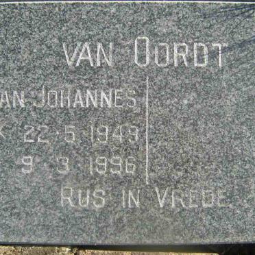 OORDT Jan Johannes, van 1949-1996