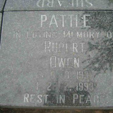 PATTLE Rupert Owen 1931-1993