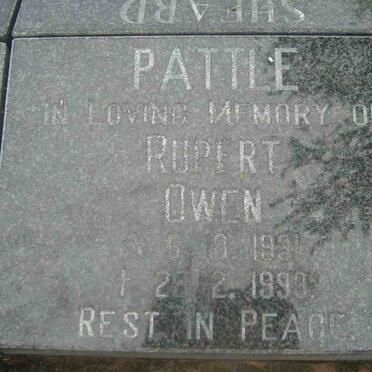 PATTLE Rupert Owen 1931-1993