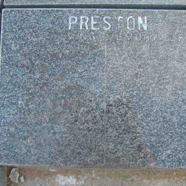 PRESTON Raymond Howison 1942-1987