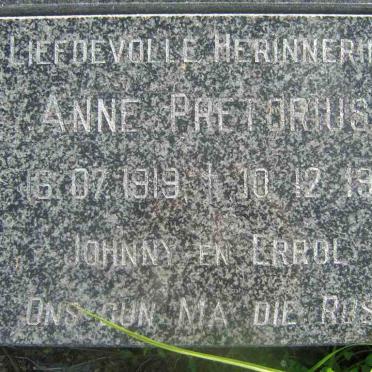 PRETORIUS Anne 1919-1996