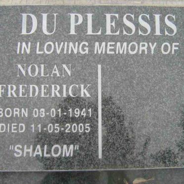 PLESSIS Nolan Frederick, du 1941-2005